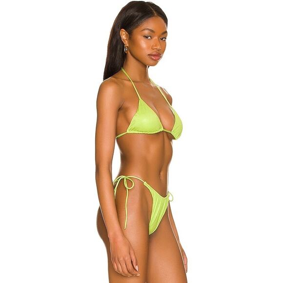 Monica Hansen Beachwear NWT Set Padded Triangle Bikini Top & Bottom Size XSmall - Picture 2 of 3